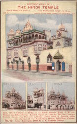 Different Views of the Hindu Temple Vedanta San Francisco, CA Postcard Postcard Postcard