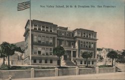 Noe Valley School. 24th & Douglass Sts. Postcard