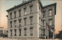 Everett School. Sanchez Street between 16th & 17th Postcard