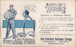 San Francisco Business College- Education is the Backbone of Success California Postcard Postcard Postcard