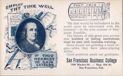 Employ Thy Time Well If Thou Meanest To Gain Leisure Postcard