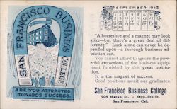 San Francisco Business College California Postcard Postcard Postcard