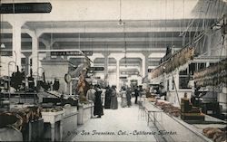 California Market, Butcher Shop Postcard