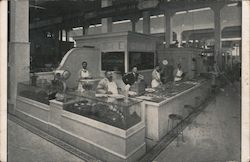 Fish Stall in Indoor Market Postcard