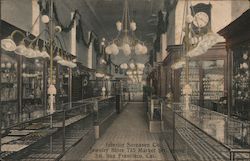 Interior Sorenson Co. Jewelry Store 715 Market St Above 3d Postcard