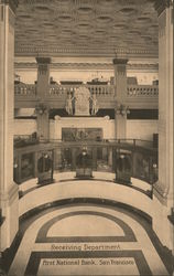 Receiving Department, First National Bank Postcard