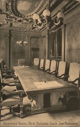 Directors Room, First National Bank Postcard