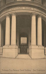 Entrance, First National Bank Building Postcard