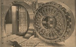 First National Safe Deposit Vaults, 23 Ton Armor Plate Door Postcard