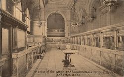 Interior of the Anglo and London Paris National Bank San Francisco, CA Postcard Postcard Postcard