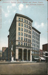 Mechanics Savings Bank, Market and Mason Streets San Francisco, CA Postcard Postcard Postcard