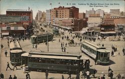 Looking Up Market Street from the Ferry San Francisco, CA Postcard Postcard Postcard