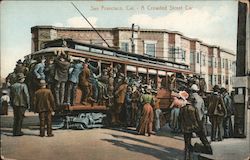 A Crowded Street Car San Francisco, CA Postcard Postcard Postcard