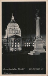 Shrine Illumination City Hall Postcard