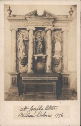 St. Joseph's Altar Mission Dolores 1776 Postcard