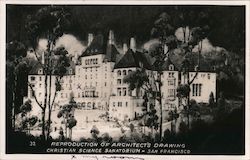 Reporduction of Architect's Drawing Christian Science Sanatorium Postcard