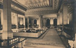 Interior of the First National Bank of San Francisco California Postcard Postcard Postcard