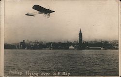 James Radley Flying Over San Francisco Bay California Aviators Postcard Postcard Postcard