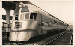 Stainless Steal Streamline Train "Zephyr" San Francisco, CA Trains, Railroad Postcard Postcard Postcard