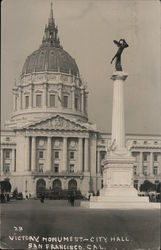 Victory Monument - City Hall San Francisco, CA Postcard Postcard Postcard