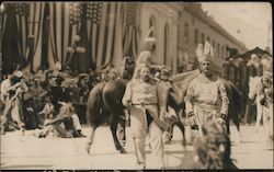 Admission Day Parade - Men Dressed as Indians Postcard