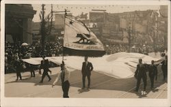 Man Carrying California Flag in Parade Postcard