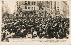 Unveiling Tetrazzini Memorial Bronze - Peacock Rock Springs Advert Postcard