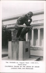 The Thinker Statue, California Palace of the Legion of Honor, Lincoln Park Postcard