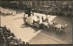 Horse Drawn Float in Parade San Francisco, CA Postcard Postcard Postcard