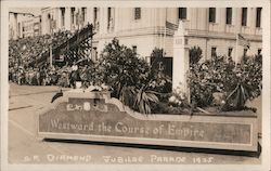 Diamond Jubilee Parade 1925- Westward the Course of Empire Float Postcard