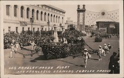 Los Angeles Prize Float San Francisco Diamond Jubilee Parade California Postcard Postcard Postcard