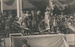 Asian Members on Parade Float Postcard