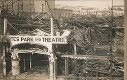 The Chutes Destroyed Park and Theatre Postcard