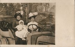 Two Women and a Baby in a Car "To the Chutes" 10 Miles to SF San Francisco, CA Postcard Postcard Postcard