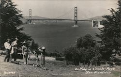 Golfing in Lincoln Park San Francisco, CA Postcard Postcard Postcard