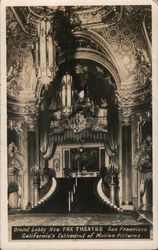 Grand Lobby New Fox Theatre California's Cathedral of Motion Pictures San Francisco, CA Postcard Postcard Postcard