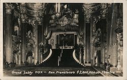 Grand Lobby Fox San Francisco's $5,000,000.00 Theatre Postcard