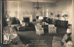 East Living Room Residence Club YWCA Postcard