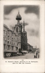 St. Dominic's Church, Destroyed by the Earthquake, April 18, 1906 San Francisco, CA Postcard Postcard Postcard