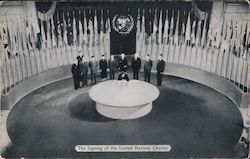 The Signing of the United Nations Charter June 26, 1945 Postcard