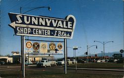 Sunnyvale Shop Center Sign Postcard