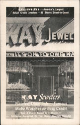 Kay Jewelers - American Largest Retail Credit Jewelers - 81 Stores Coast -to-Coast Postcard