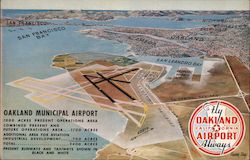 Oakland Municipal Airport. Fly Oakland California Airport Always Postcard Postcard Postcard