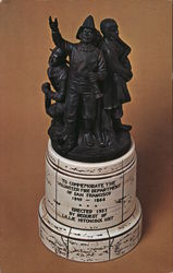 Small Statue Commemorating the Volunteer Fire Dept of San Francisco California Advertising Postcard Postcard Postcard