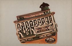 Ezra Brooks San Francisco Trolley Whiskey Bottle Postcard