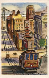 San Francisco Cable Car Postcard