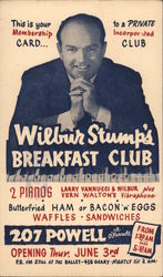 Wilbur Stump's Breakfast Club Postcard