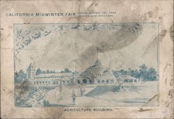 California Midwinter Fair Agriculture Building San Francisco, CA Postcard Trade Card Trade Card