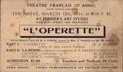 Theatre Français "L'Operette" Postcard