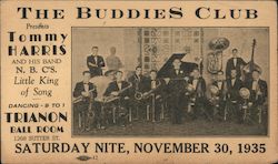 The Buddies Club Presents Tommy Harris and His Band San Francisco, CA Postcard Postcard Postcard